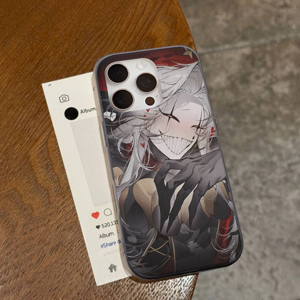 Pierrot The Freak Circus Funny Game Corrugated Stripe Phone Case For IPhone 17 16 15 14 13 12 11 Pro Max Plus Pro Shockproof