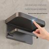 MDNG Wall-Mounted Bathroom Tissue Box with Shelf