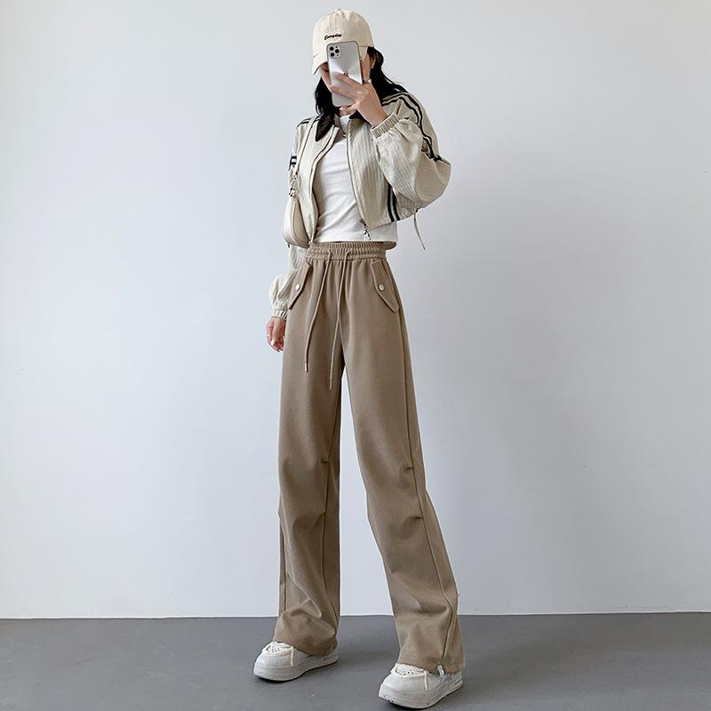 Overalls Women's Autumn and Winter New Comfortable and Trendy Wide-leg Straight Leggings Spice Girl Casual Sweatpants