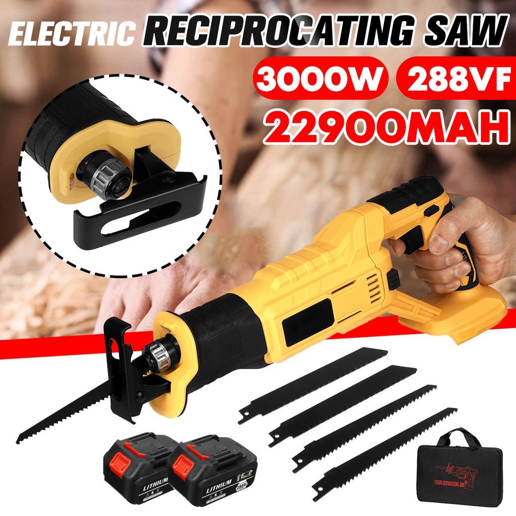 3000W 288V akumulátorová přímočará pila s 2ks baterií Nástroj na řezání kovu Elektrická pila na dřevo na 18V baterii Makita