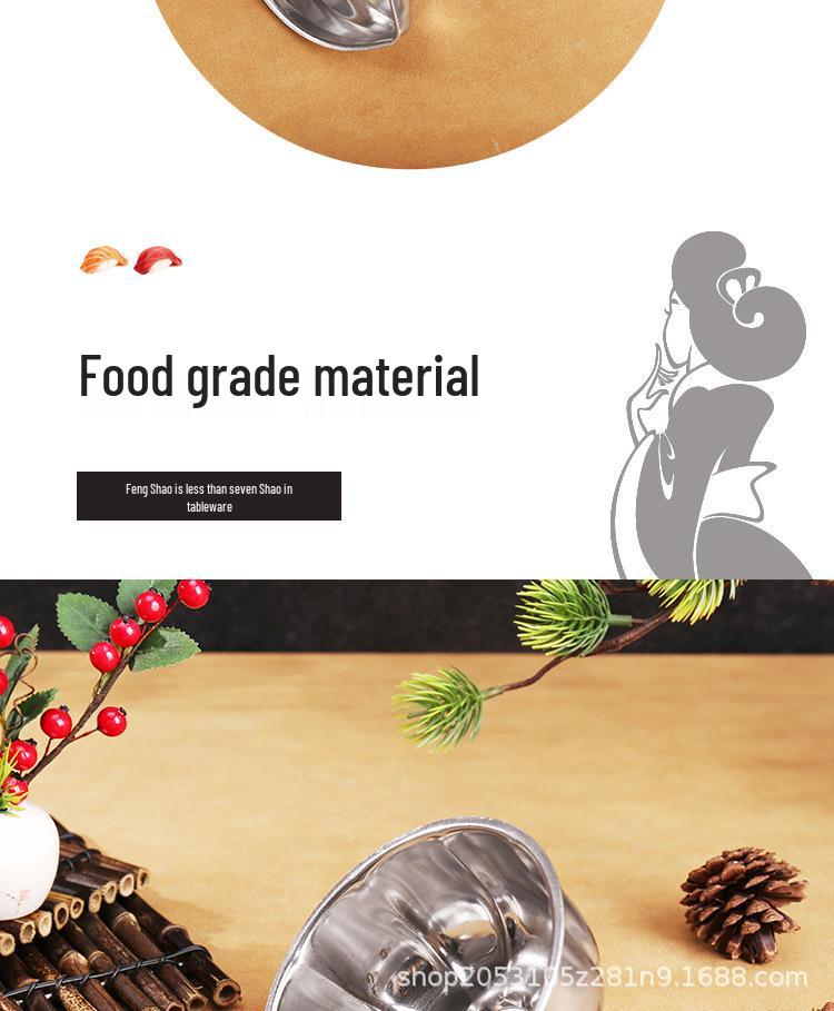 Stampo in Acciaio Inossidabile 304 per Omelette di Papaya e Zucca per Onigiri e Impiattamento Ristorante Coreano-Giapponese