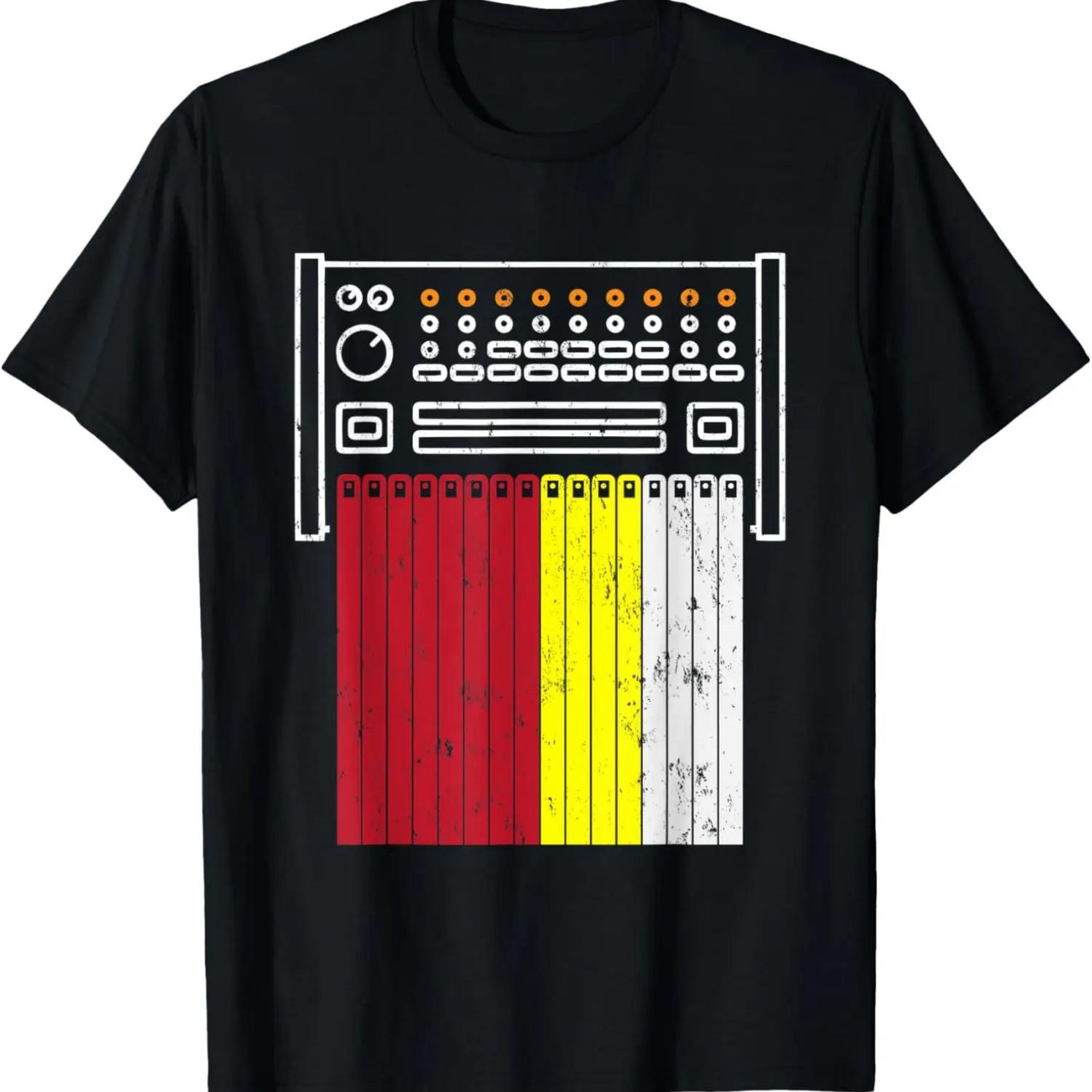 Vintage Retro 808 Drum Machine T-Shirt S чёрный