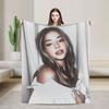 Madelyn Cline Montage Warm Soft Blanket  Camping Plush Throw Blanket Street Trend Home Decor Flannel Bedspread Sofa Bed Cover