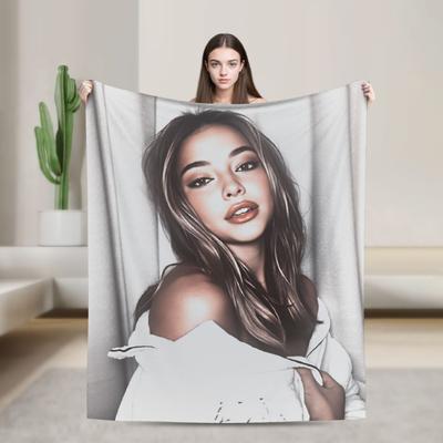 Madelyn Cline Montage Warm Soft Blanket  Camping Plush Throw Blanket Street Trend Home Decor Flannel Bedspread Sofa Bed Cover