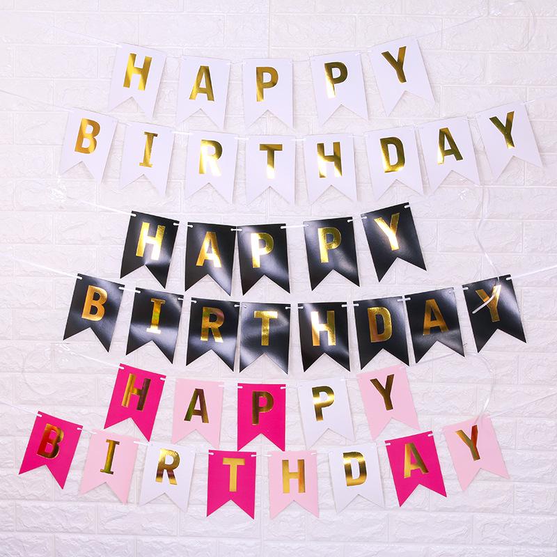 Happy Birthday Fishtail Pull Flag Banner for Children's Parties