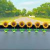 Cute Shaking Sunflower Car Decor Funny Dashboard Ornament for Car Interior Styling