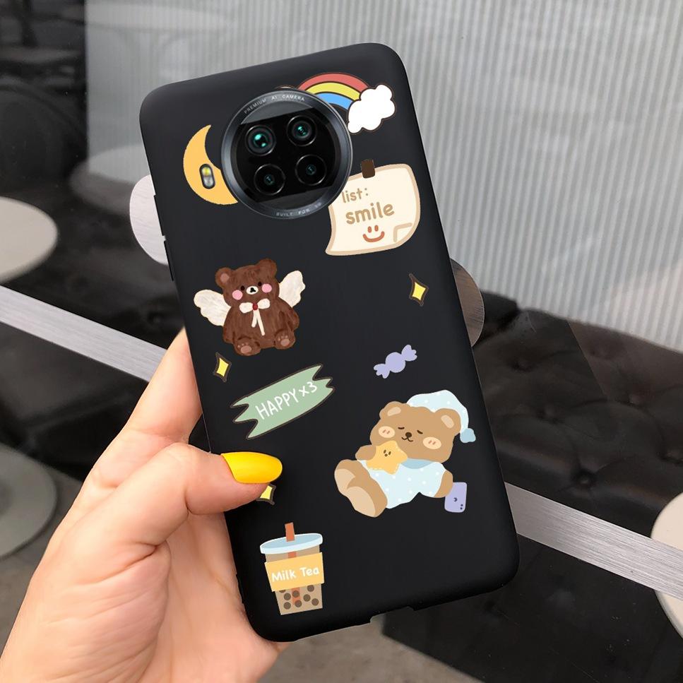 ForXiaomi Mi 10T Lite Case Cute Cartoon Cat Painted TPU Silicone Back Cover For Xiaomi Mi 10T Lite 5G 10Tlite Phone Case Funda