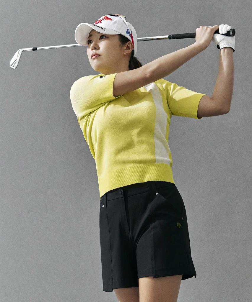 DESCENTE GOLF Acmt Women'S Mock Neck Ribbed Pullover Dr12Wfkp31