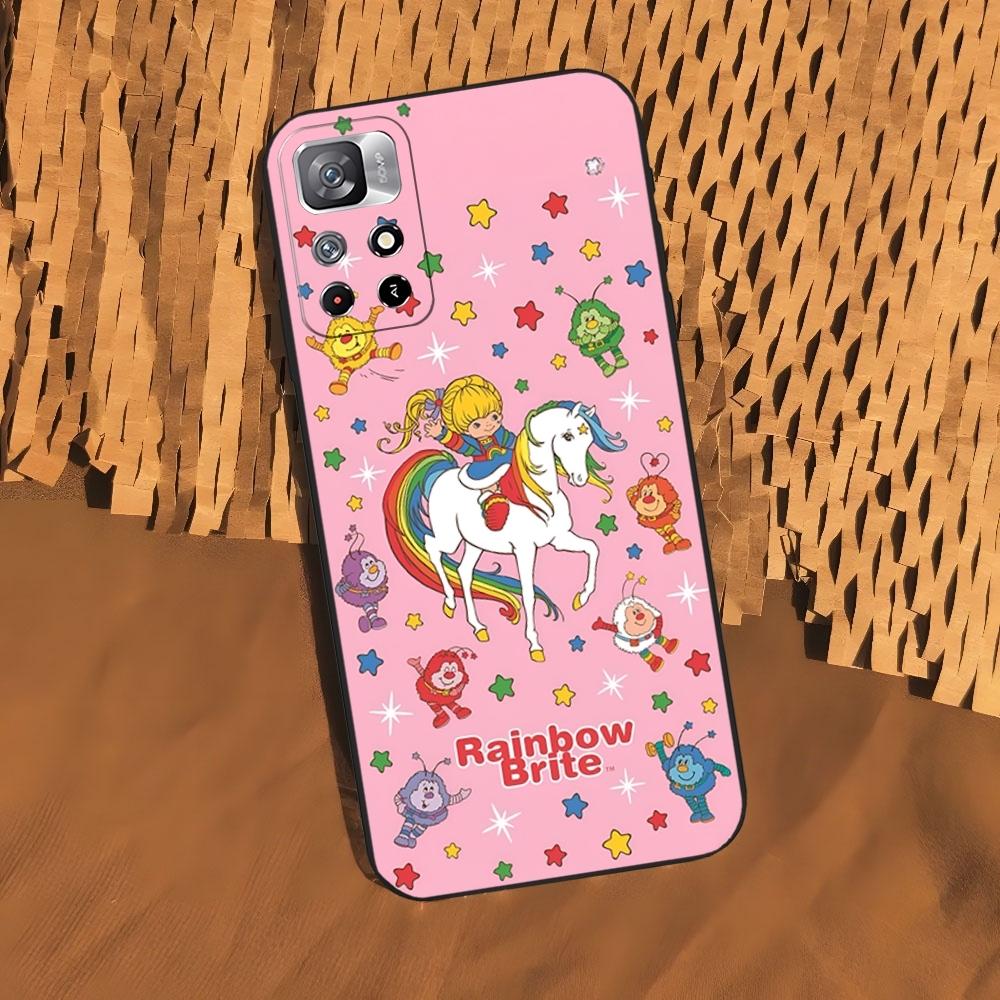 

Cartoon R-Rainbow Brite Phone Case for Xiaomi 15 14 13 12 Mi 11 ultra Pro Lite Black Soft Silicone Cover Xiaomi Mi 11 Lite