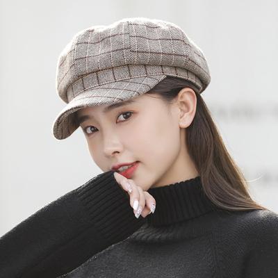 Herbst Winter Damen Hut Mode achteckige Hüte Damen britischen koreanischen japanischen Baskenmütze Mode einfache Entenzunge Hut