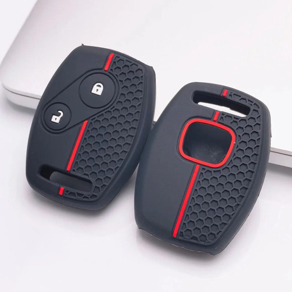New Silicone Car Key Case Cover Remote Fob For Honda Accord 7 Jazz Frv Civic Cr-V 2008 Crz Insight Fit Srv Chord 7 Gr8 150R