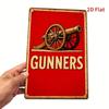 Vintage Metal Gunners Sign 8x12 Inch Rustic Tin Wall Art Red Black Decor