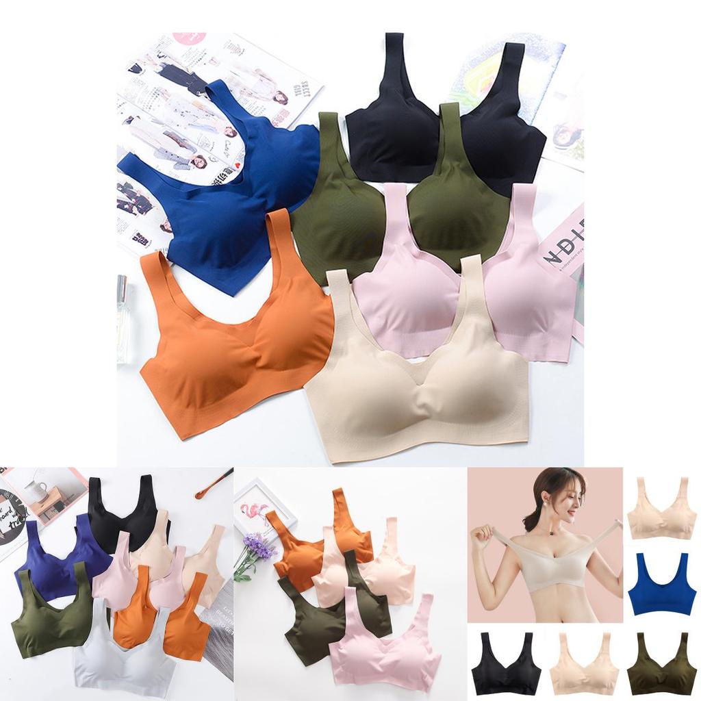 Ladies Comfort Lace Sports Yoga Bra Push Up Wireless Bralette Non Wire Seamless