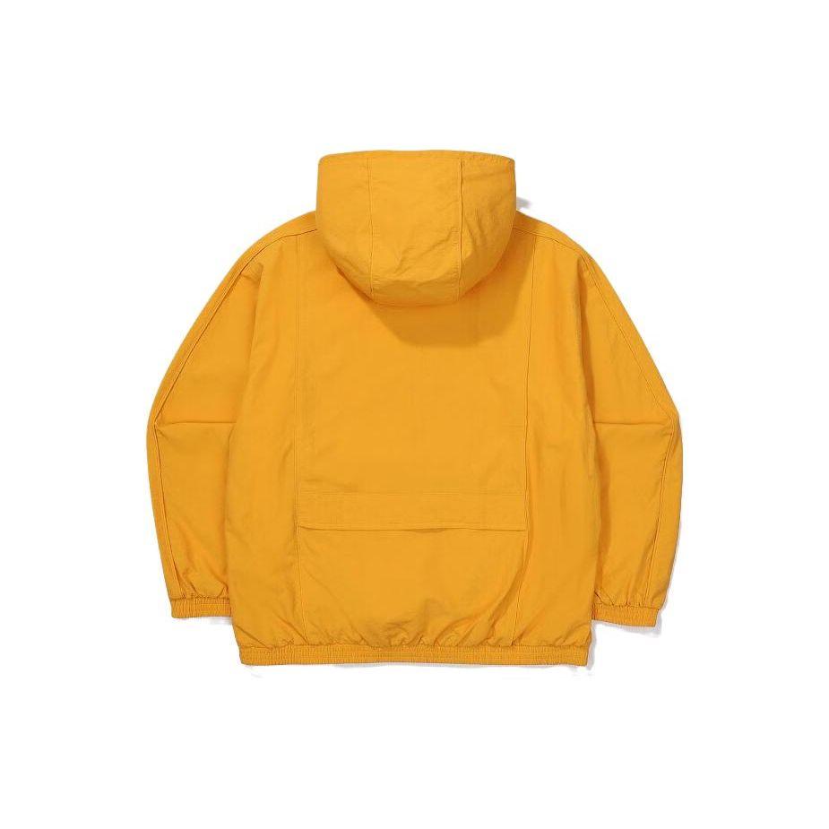 FILA Solid Color Letter Print Half Zip Hooded Jacket Men jackets Yellow FS2JKF1132X-GDY