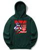 Ski Player Bear Graphic Hoodie - Green