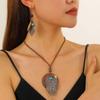 Retro Bohemian Leaf Earring & Necklace Set for Women