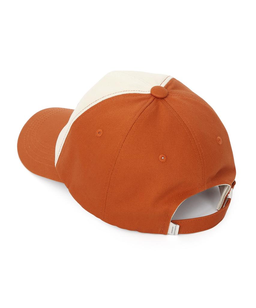 Eondeokeonteulol Cotton Logo Trucker Ball Cap Slogan / Soft Deep B B / Orange