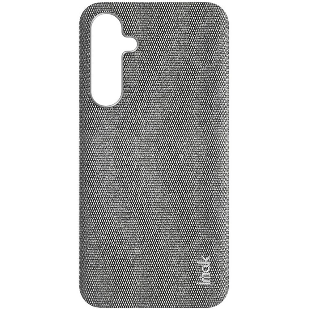 IMAK Série Ruiyi pro Samsung Galaxy S24 FE Pouzdro Textilní textura Kůže+PC Zadní kryt na telefon