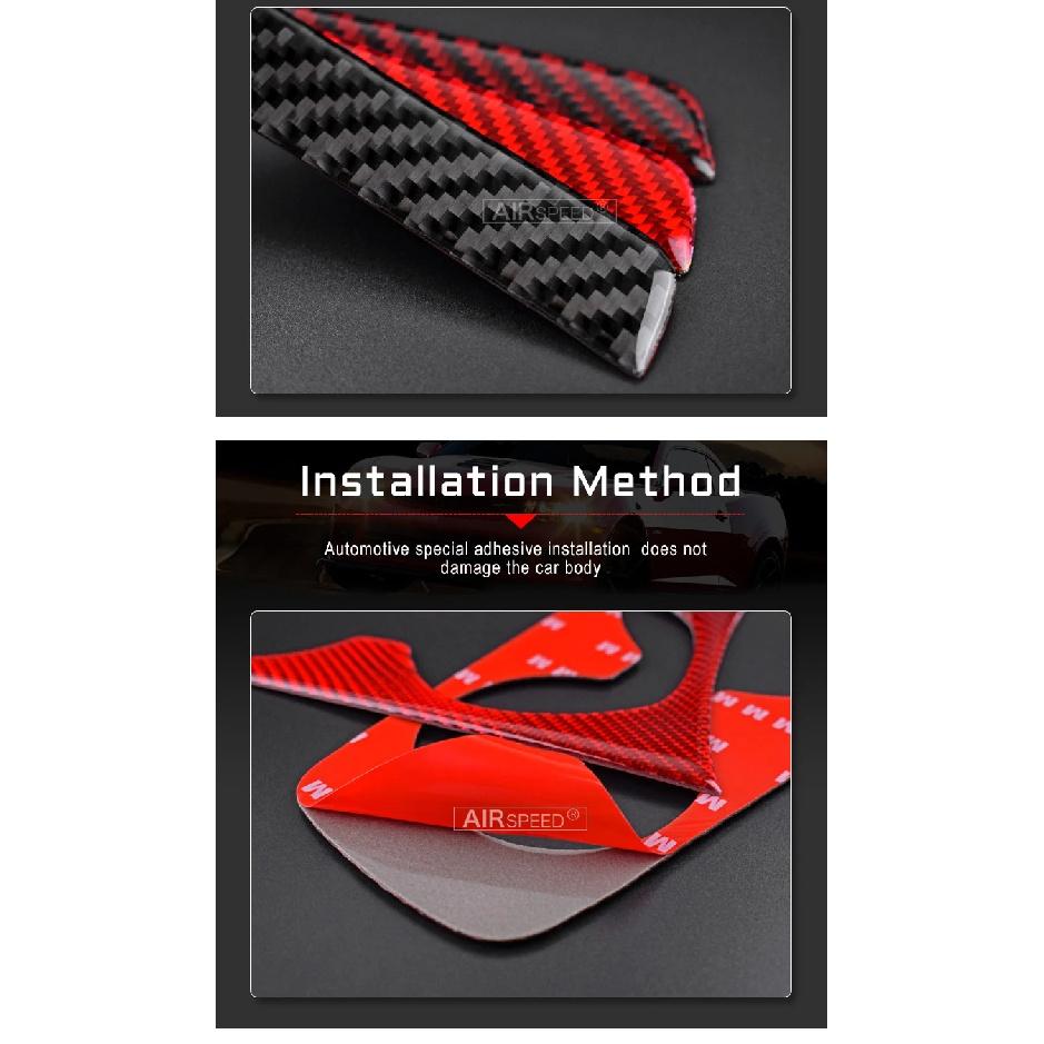 Real Soft Carbon Fiber for Chevrolet Camaro 2010 2011 2012 2013 2014 2015 Car Water Cup Holder Sticker Accessories Interior