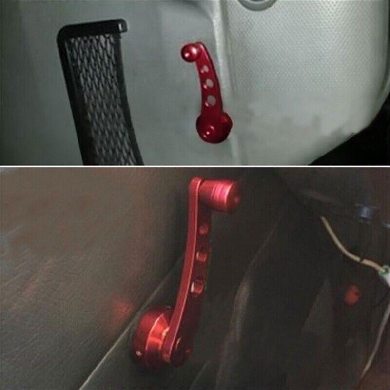 Universal Red Billet Aluminum Window Crank Handle Winders Car Truck Glass Door