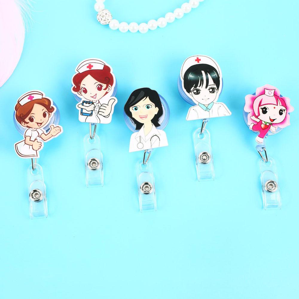 ID Name Card Badge Reel Clips Badge Holder Clip Office Supplies Card Holder Clip Name Card Holder