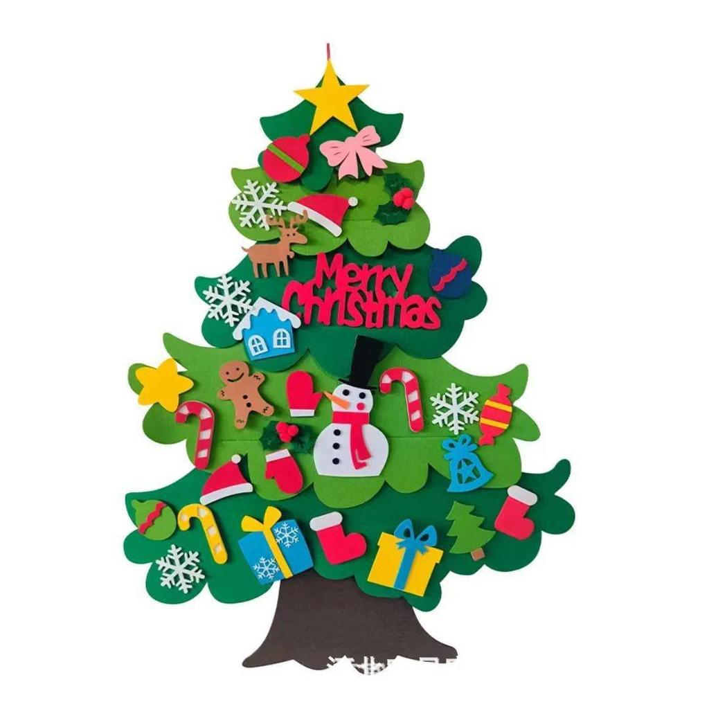 Handmade DIY Felt Christmas Tree Ornament for Kids