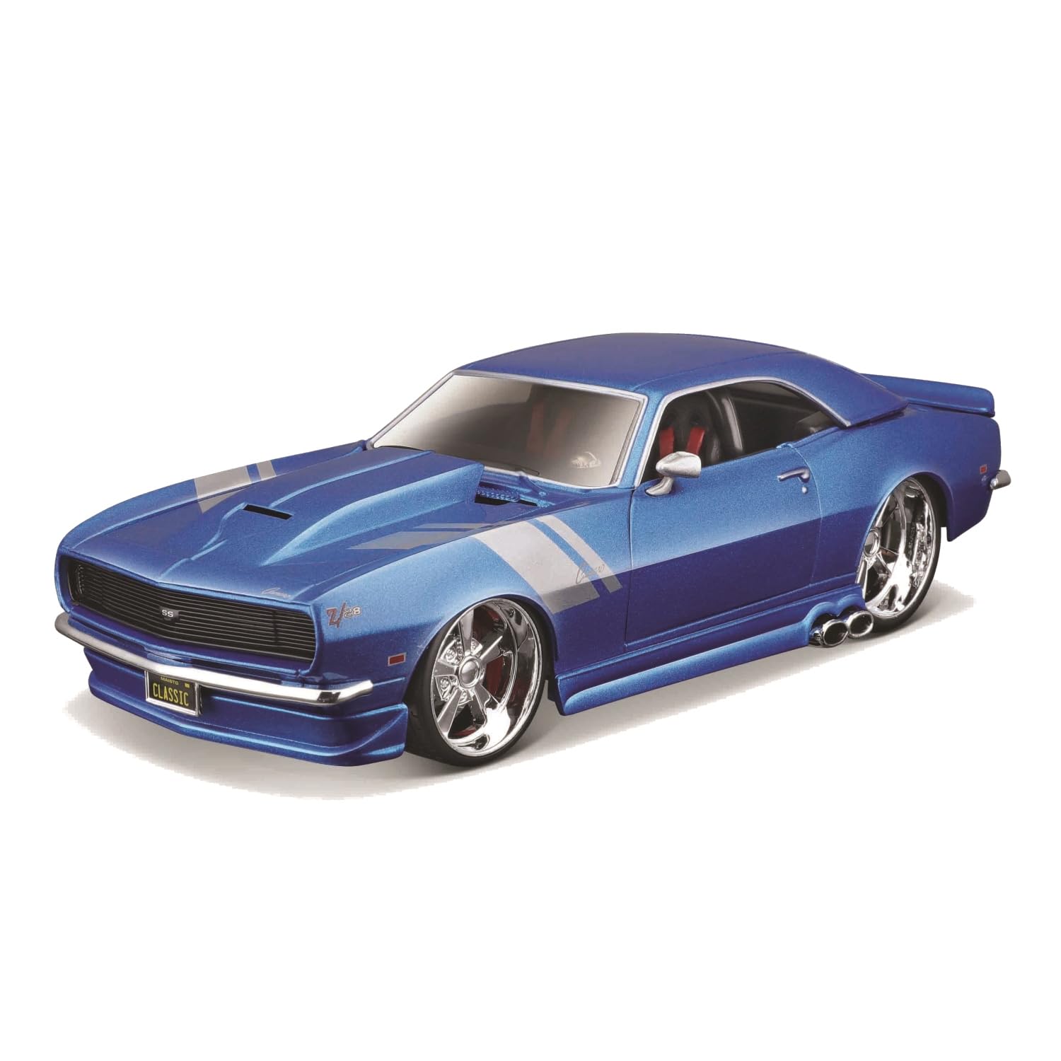 

Maisto 1/24 Scale Chevrolet Camaro Z/28 1968 Blue Custom Classic Muscle Series / Diecast Model Car, Finished Product, 32508