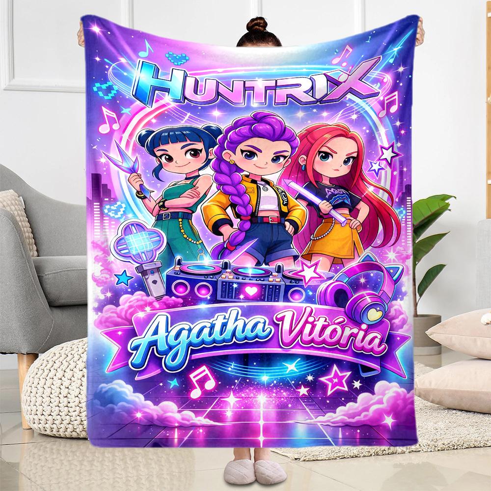 1pc K-Pop Coloring Book Blanket Comfortable Soft Lightweight Multi Seasonal Blanket for Travel Camping Picnics Sofa Office Bedroom Gift Friends