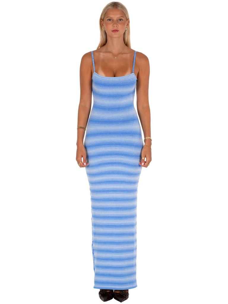 Strapless Sleeveless Sweater Women Spring Summer New Style Temperament Slim Fit Bodycon Knit Dress Long Skirt