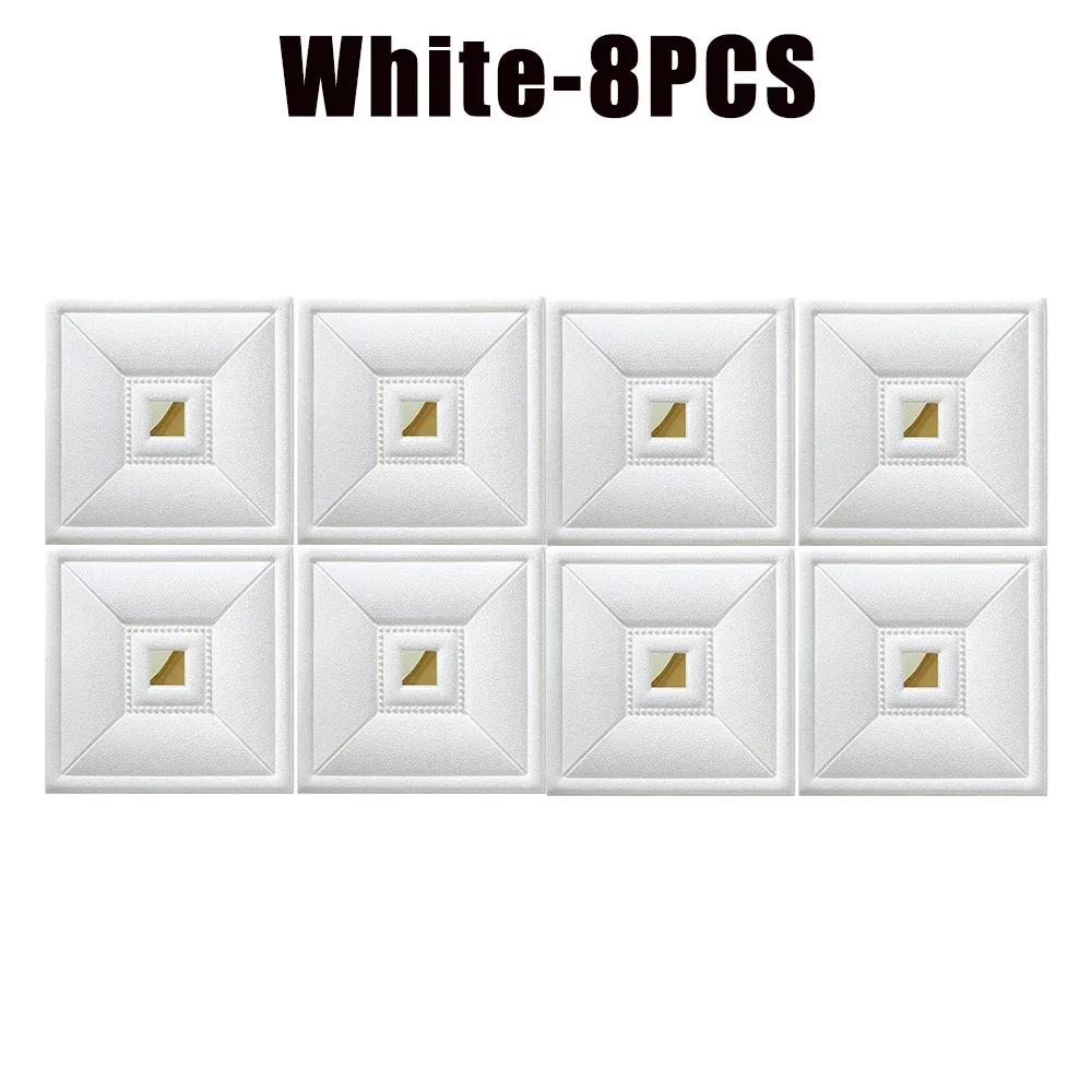 30x30CM DIY 3D Wall Panels Stickers Self Adhesive Waterproof Wallpaper Retro Sticker for Home Living Room Bathroom Decoration