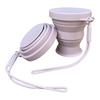 Foldable Silicone Travel Cup with Lid Reusable Water Bottle for Outdoor Camping Gym Heat-Resistant Coffee Cup BPA-Free Portable Mouthwash Cup