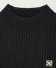 Seteo (W) Cuff Mock Neck Knit Black