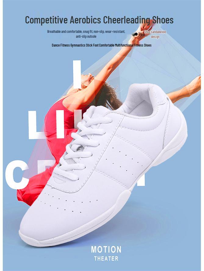 Yingrui Damen- & Kinder-Weiße Wettkampf-Cheerleading- und Tanz-Trainingsschuhe