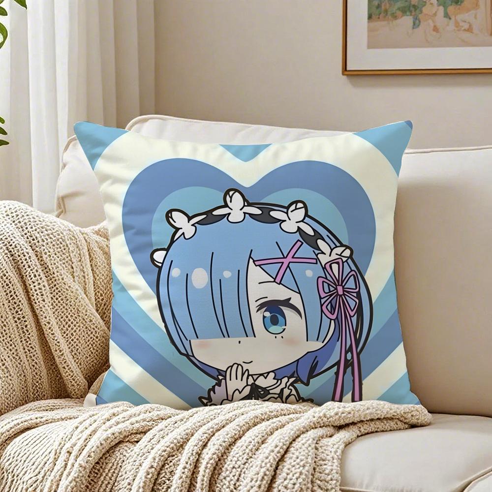 anime character loyal RRe ZZero Cushion Cover Pillowcase Antidustmite living Room Sofa Decor Cushion Room