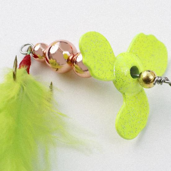 5Pcs Metal Baits Fishing Lures with Treble Hook Bright Color Compact Design Portable Rotating Sequins Crankbait for Bass Trout Perch