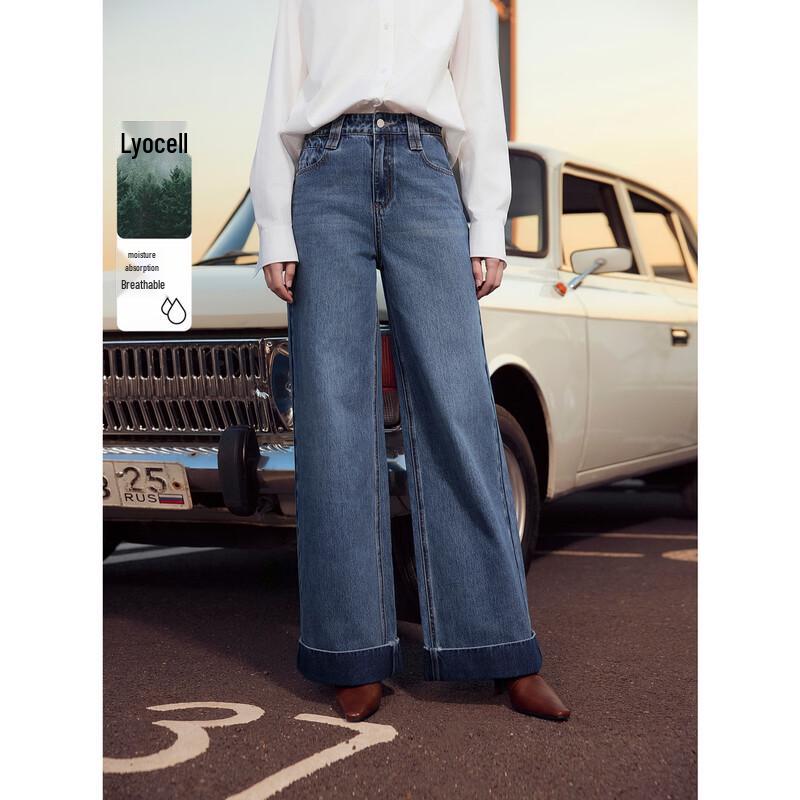 ELLE Tencel Loose Denim Jeans XL