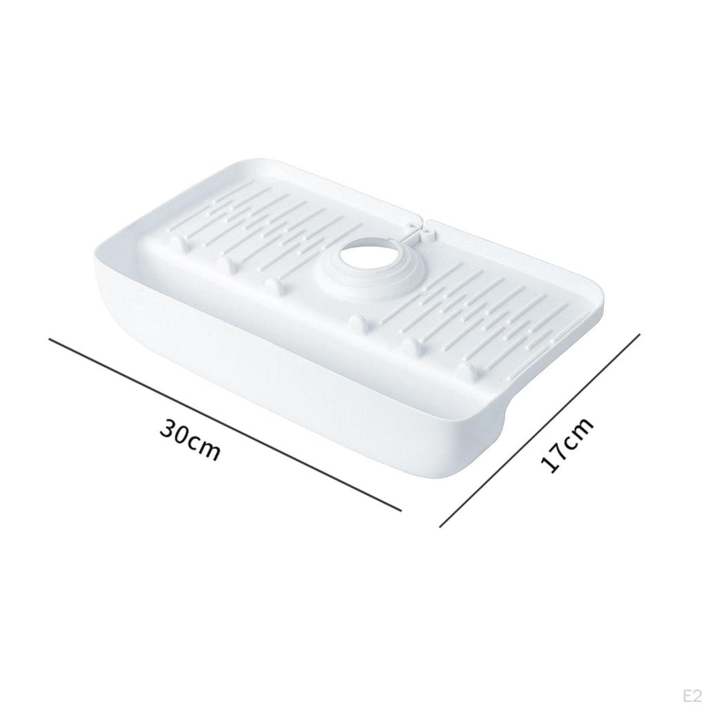 Bathroom Faucet Water Catcher Mat Sink Draining Pad behind for Farmhouse