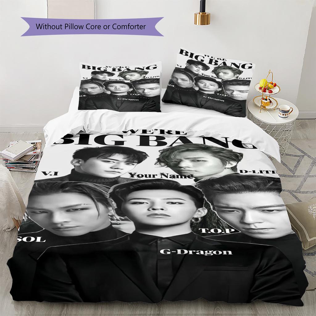 Big Bang Forever Custom Name Pattern Bedding Quilt Set Quilt Cover Pillowcase Home Birthday Gift(1 * duvet cover + 2 * pillowcase, without core)