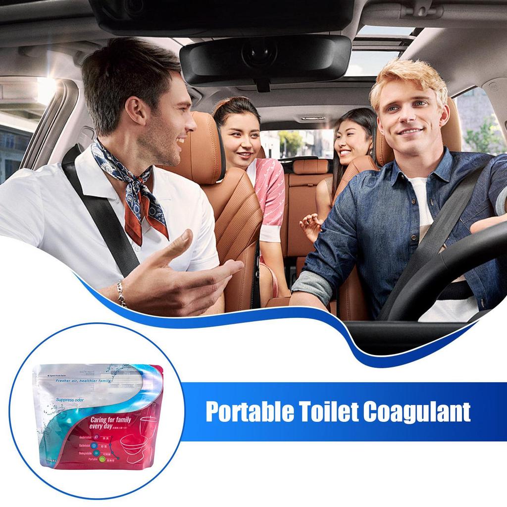30Pcs Portable Toilet Powder Eco-Friendly Toilet Absorbent Gel Rapid Poo Urine Powder Camping Toilet Gel for Outdoor Emergency