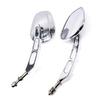 2 Silver Aluminum Rearview Mirrors for Harley D