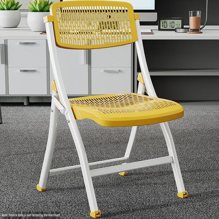 Multi-Purpose Folding Chair: Computer, Training, Conference, Dining, Office, Plastic, with Backrest & Photo Stool