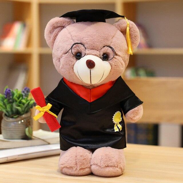 1pc 40cm Cute Stand Doctor Bear Plush Toy Stuffed Kawaii Animal Teddy Bear Doll For Kids Children High Quality Graduation Gift