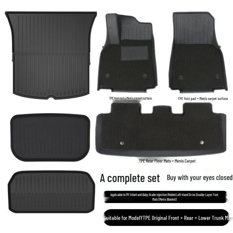 Custom TPE Floor and Trunk Mats for Tesla Model 3 & Y