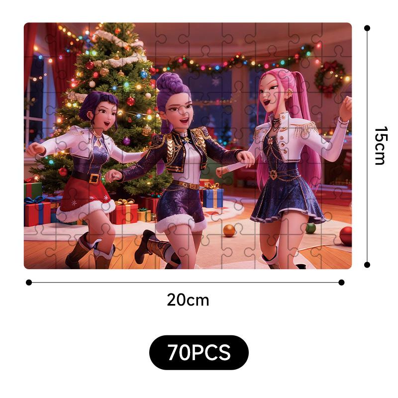 New Kpop Demon Hunters 20*15Cm Jigsaw Puzzle Toys Rumi Mira Zoey Huntrix Character Pattern Board Game Home Decor Children Gifts