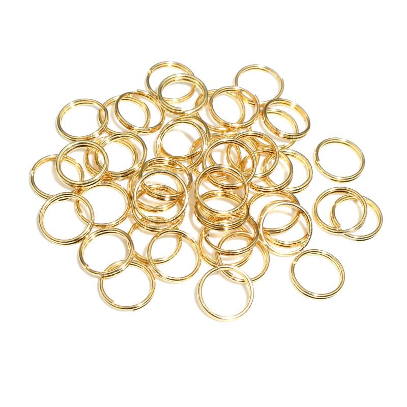 50/100ks/šarže 4-12mm Nerezové Otevřené Dvojité Kroužky pro Klíče Dvojité Dělené Kroužky Konektory DIY Řemeslo Výroba Šperků