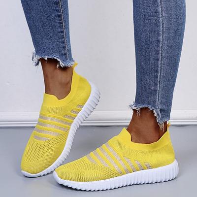 Fashion Rimocy Soft Sole Knit Socks Sneakers Woman 2024 Spring Summer Mesh Flats Shoes for Women Light Breathable Plus Size Casual Shoes