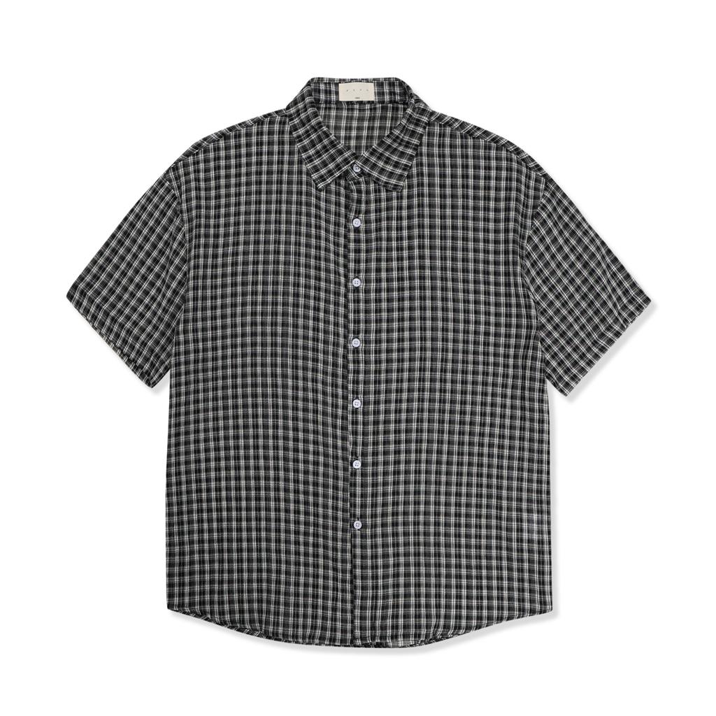 ANDAGAIN Summer Vintage Luca Short Sleeve Check Shirt