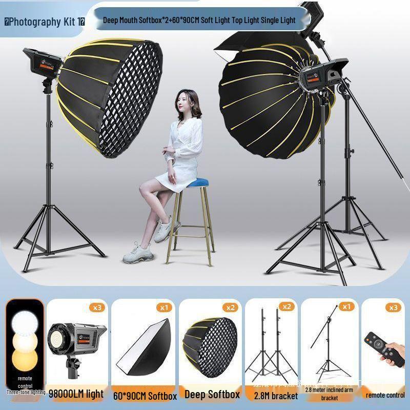 Octagonal Parabolic Softbox Set for Professional Indoor Photography