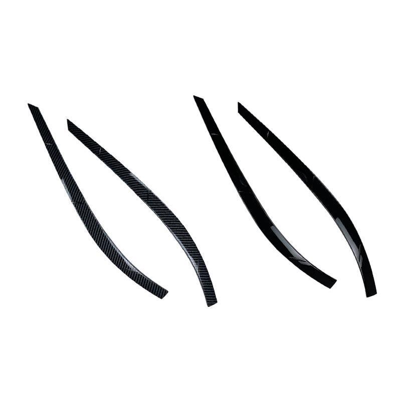 2pcs Carbon Texture/Bright Black ABS Car Headlight Eyebrow Trim Cover For VW Tiguan MK1 2011 2012 2013 2014 2015 2016