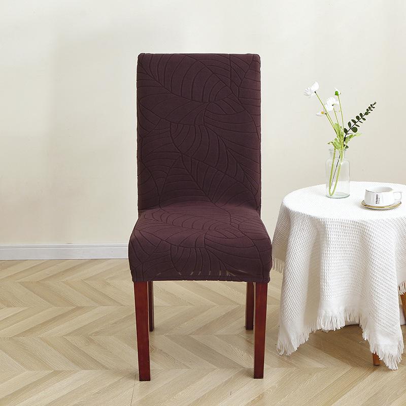 Эластичный чехол на стул с жаккардовым узором Листья - Утолщенный Пылезащитный Высококачественная защита для обеденного стула Regular Chair Cover 990₽